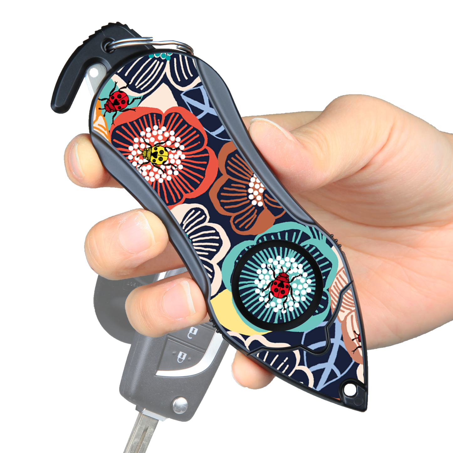 Stinger Survival Tools Personal Alarm Keychain Safety Emergency Tool (Ladybug)