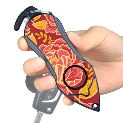 Stinger Survival Tools Personal Alarm Keychain Safety Emergency Tool (Peony)
