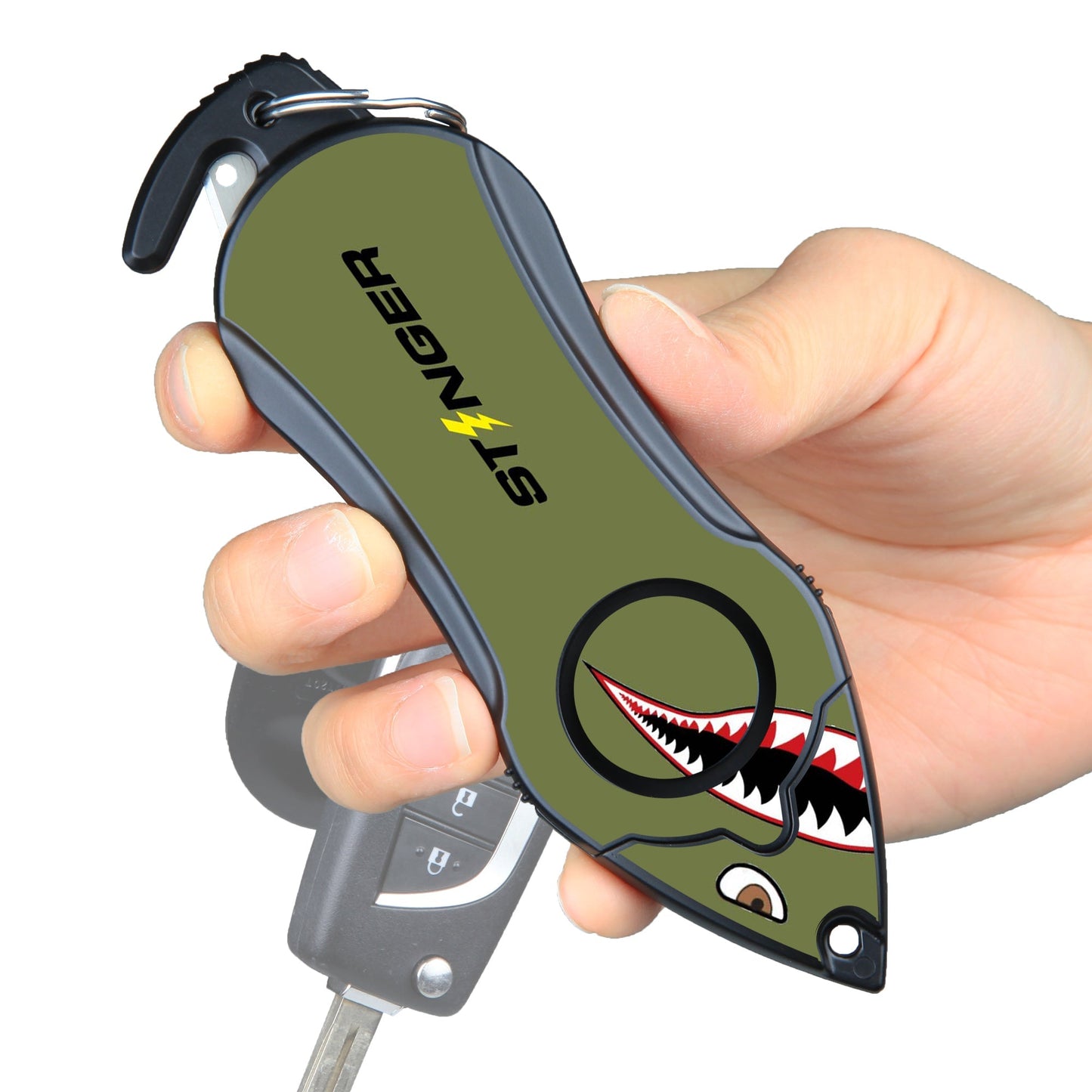 Stinger Survival Tools Personal Alarm Keychain Safety  Emergency Tool  (Shark)