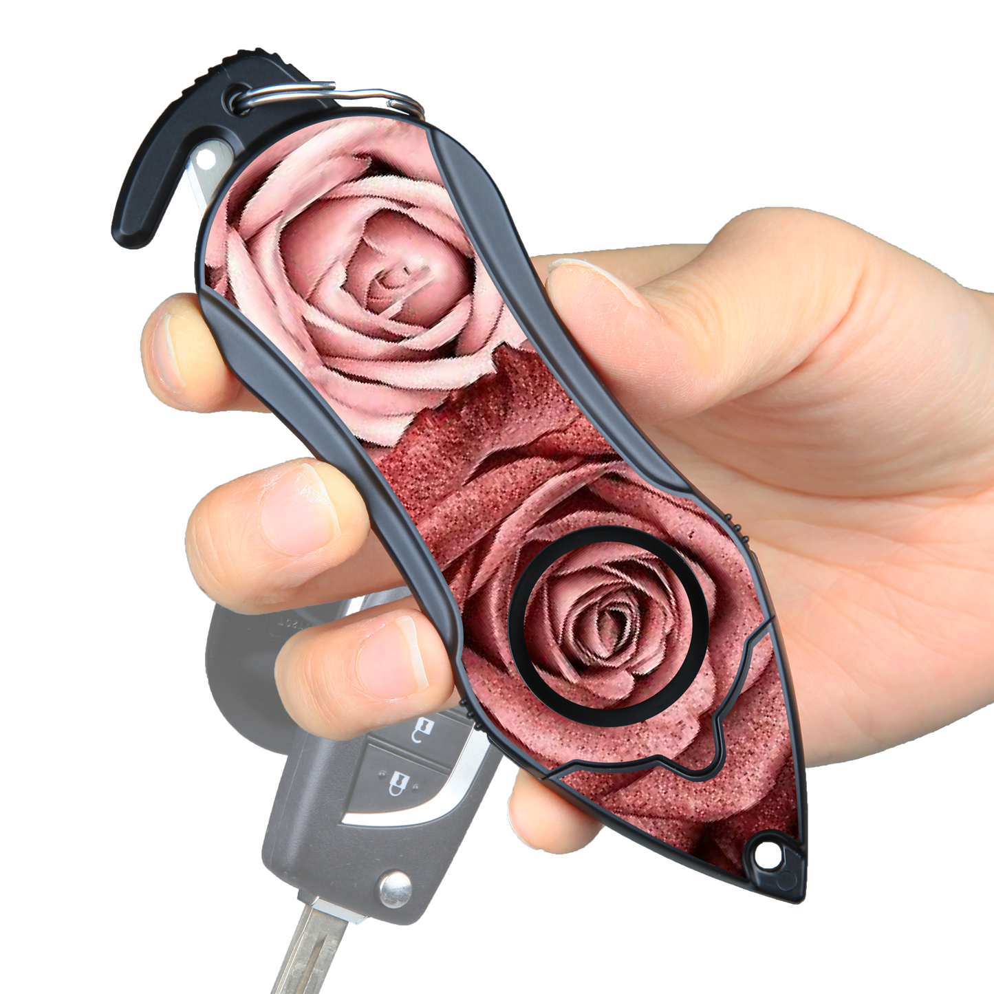Stinger Survival Tools Personal Alarm Keychain Safety Emergency Tool  (Twin Rose)