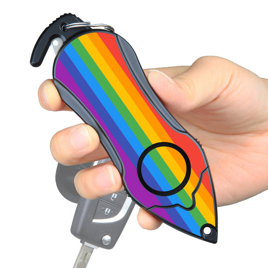 Stinger Survival Tools Personal Alarm Keychain Safety Emergency Tool (Rainbow)