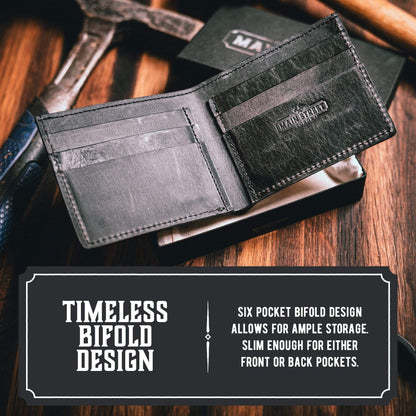 Main Street Forge - Bifold Leather Wallet For Men - Angler's Pro Tackle & Outdoors