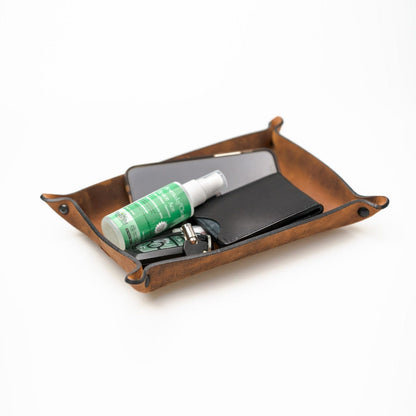 Main Street Forge - Full Grain Leather Valet Tray / Charging Station - Angler's Pro Tackle & Outdoors