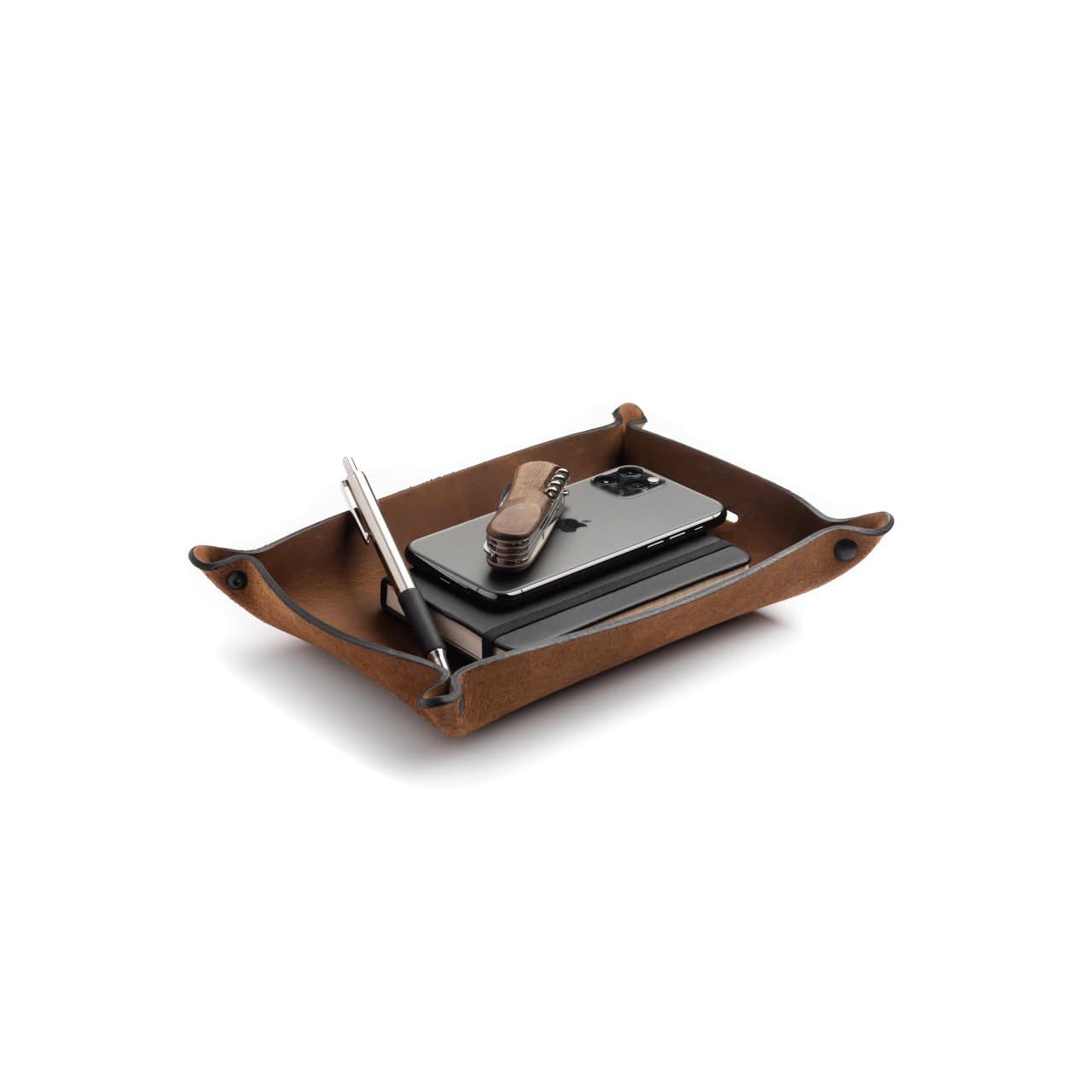 Main Street Forge - Full Grain Leather Valet Tray / Charging Station - Angler's Pro Tackle & Outdoors