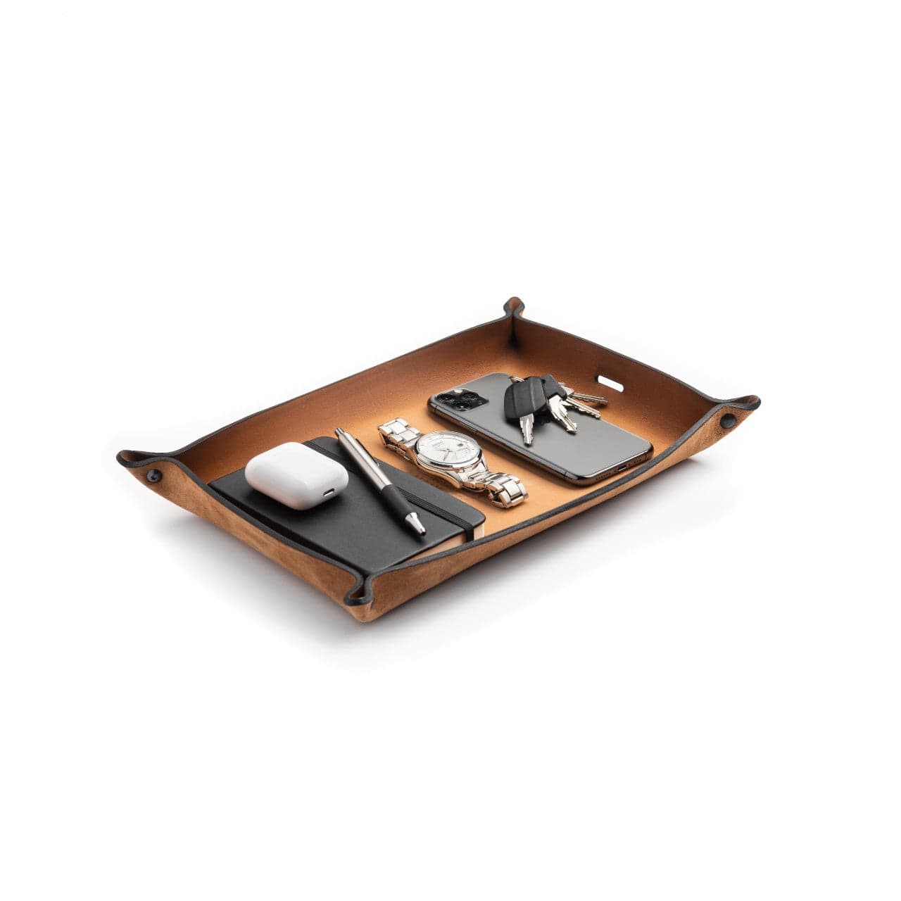 Main Street Forge - Full Grain Leather Valet Tray / Charging Station - Angler's Pro Tackle & Outdoors