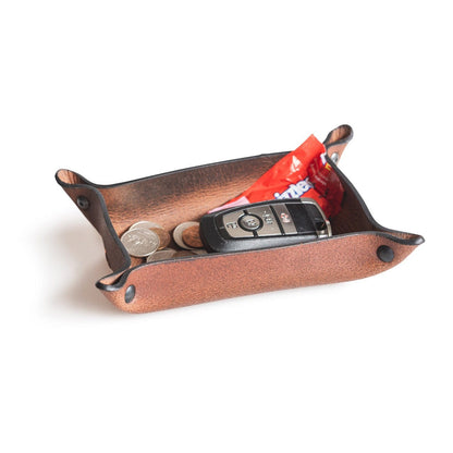 Main Street Forge - Full Grain Leather Valet Tray / Charging Station - Angler's Pro Tackle & Outdoors