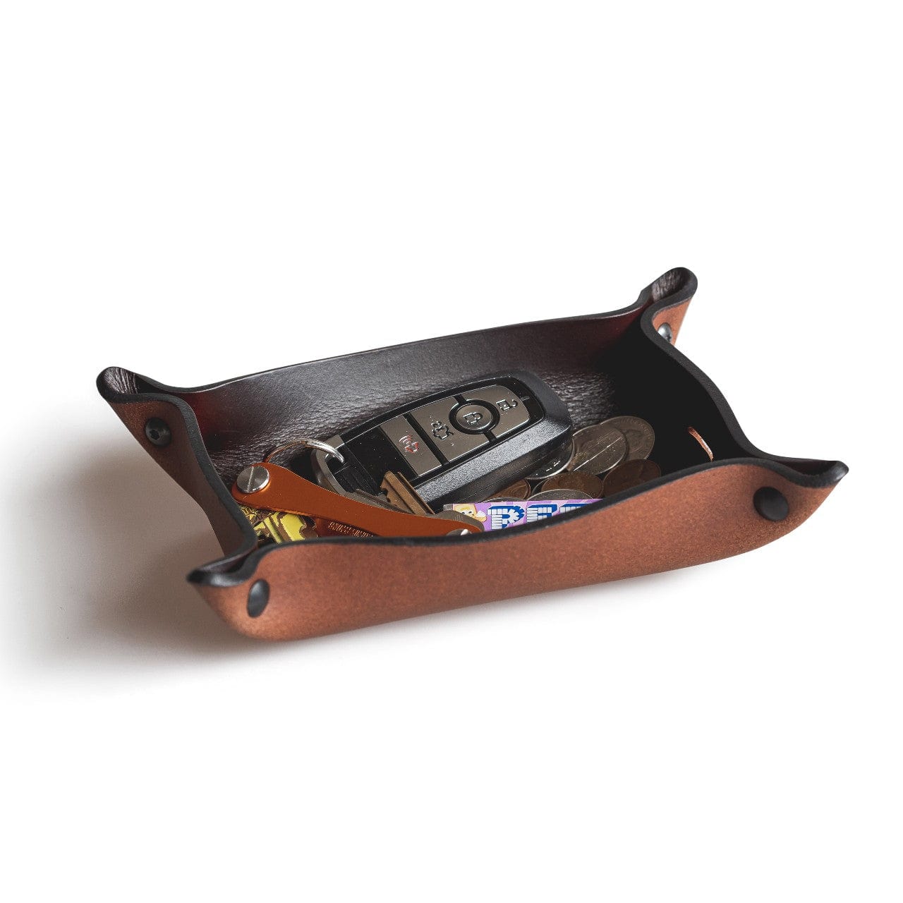 Main Street Forge - Full Grain Leather Valet Tray / Charging Station - Angler's Pro Tackle & Outdoors