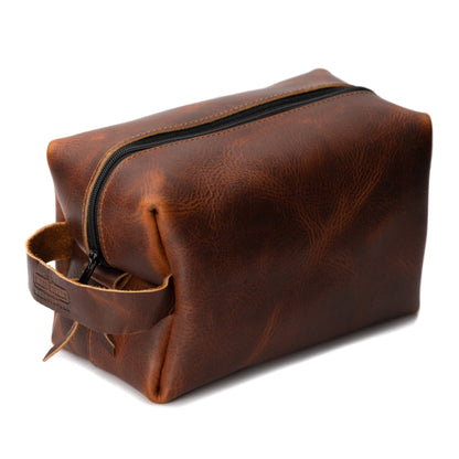 Main Street Forge - Leather Toiletry Bag for Men | Dopp Kit / Travel Pack - Angler's Pro Tackle & Outdoors