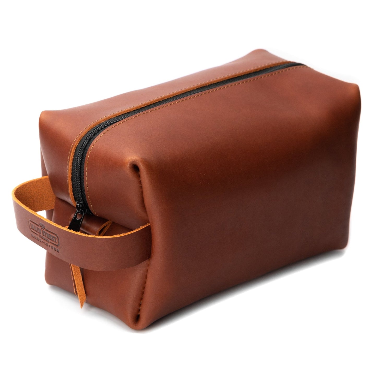 Main Street Forge - Leather Toiletry Bag for Men | Dopp Kit / Travel Pack - Angler's Pro Tackle & Outdoors