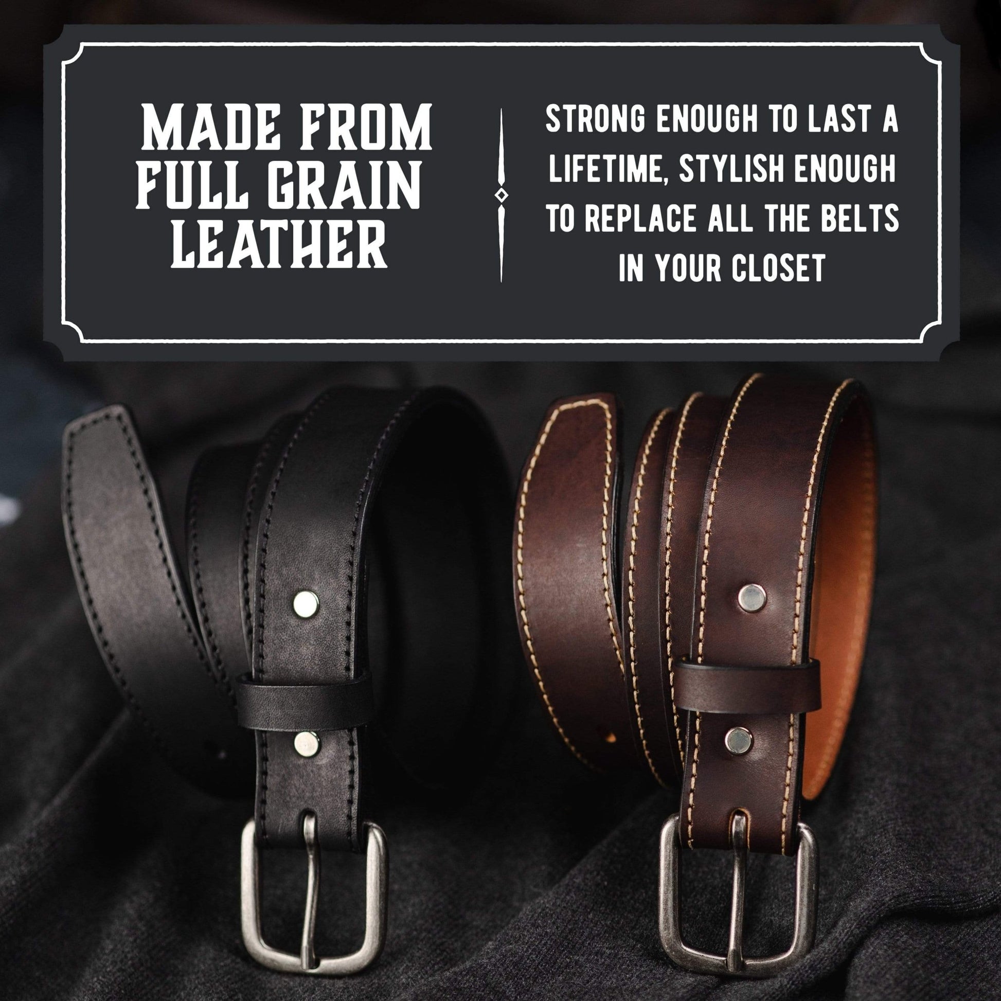 Main Street Forge - The Executive Leather 1 1/4 Inch Dress Belt - Angler's Pro Tackle & Outdoors