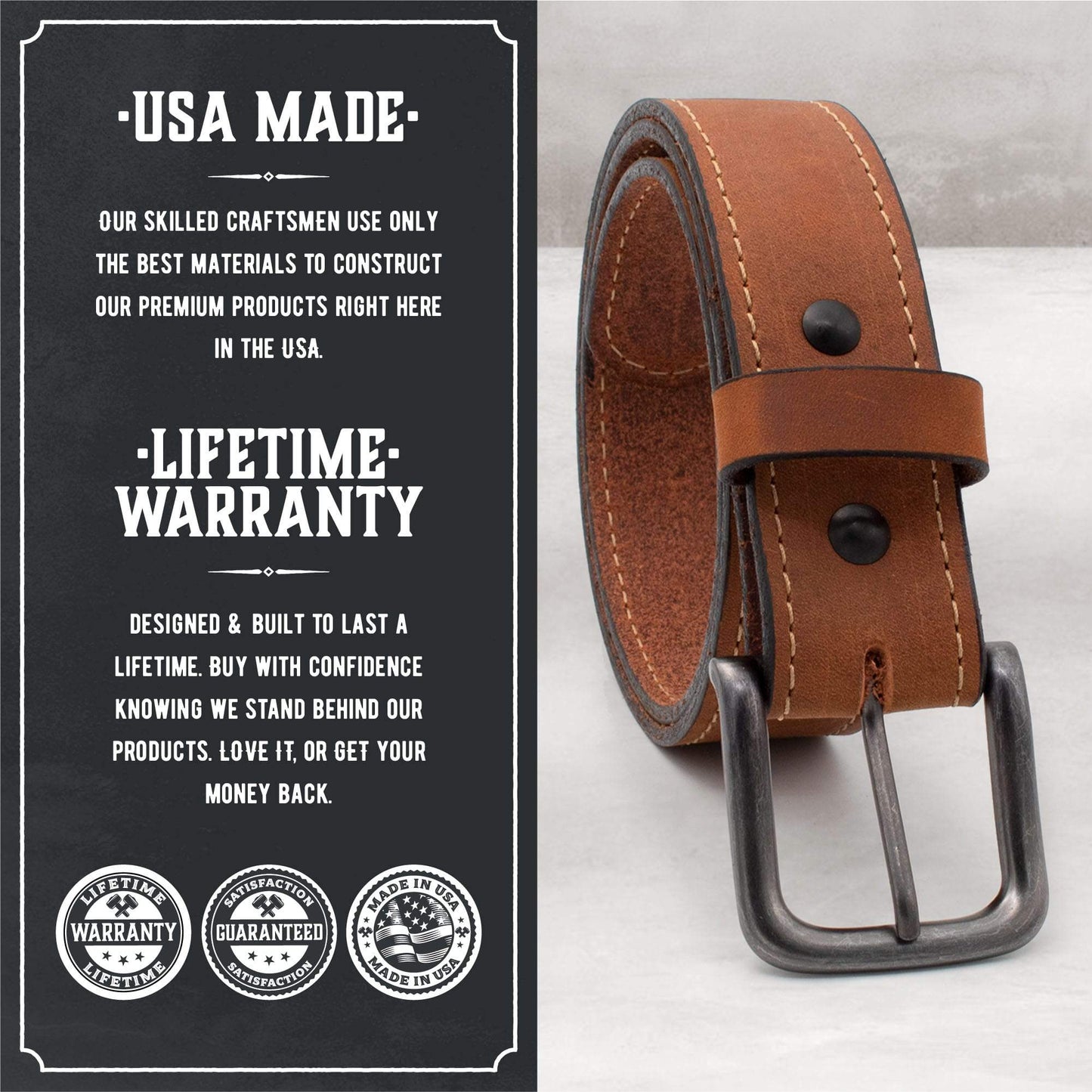 Main Street Forge - The Outrider Leather Belt - Angler's Pro Tackle & Outdoors