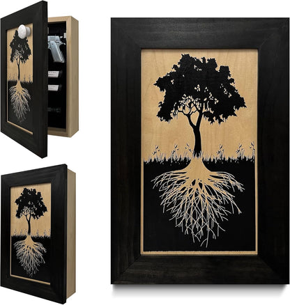 Bellewood Designs - Hidden Gun Storage Tree Roots Silhouette Concealment Shelf