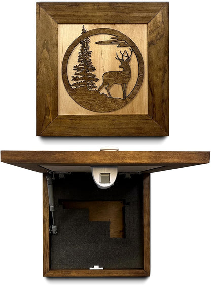 Bellewood Designs - Buck in Nature Decorative Wall-Mounted Gun Cabinet