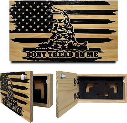 Bellewood Designs - Dont Tread On Me Secure Wall-Mounted Gun Cabinet (Distressed)