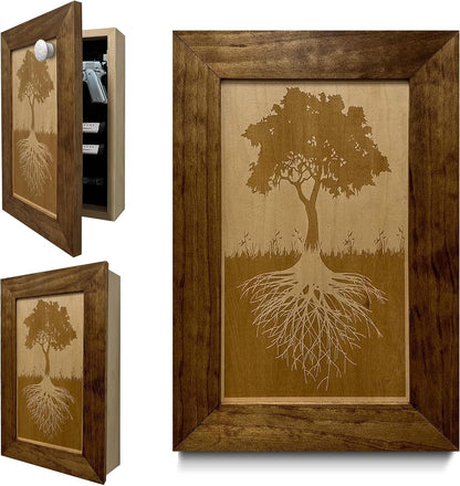Bellewood Designs - Hidden Gun Storage Tree Roots Silhouette Concealment Shelf
