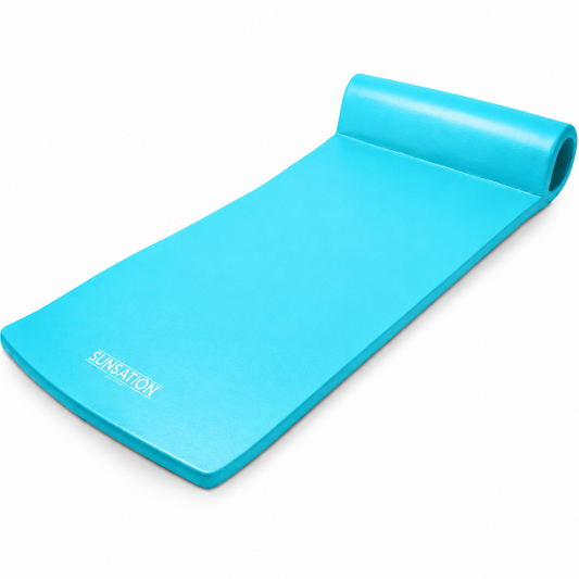 TRC Recreation Sunsation 1.75" Thick Foam Lounger Raft Pool Float, Tropical Teal