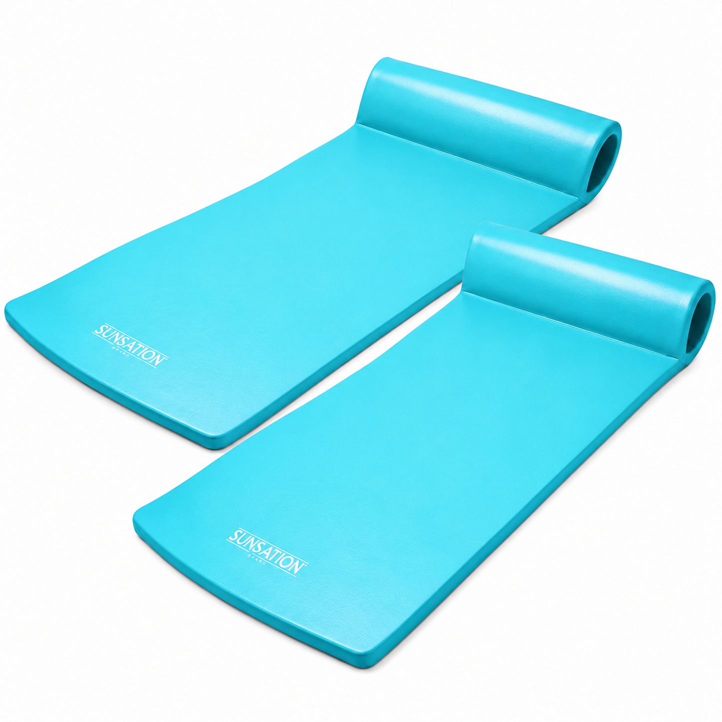 TRC Recreation Sunsation 70 Inch Foam Raft Lounger Pool Float, Teal (2 Pack)