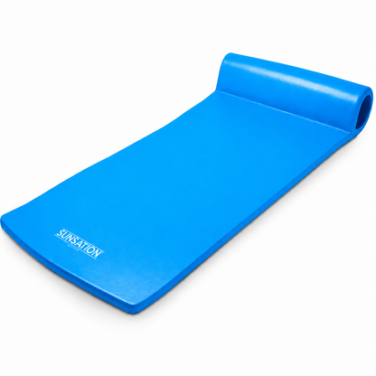 TRC Recreation Sunsation 1.75" Thick Foam Lounger Raft Pool Float, Bahama Blue