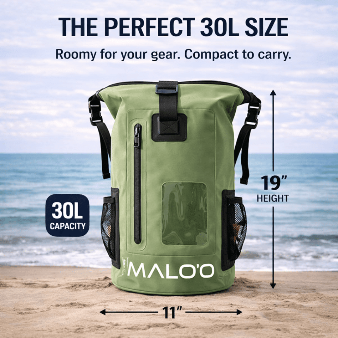Malo'o DryPack 30 Liter Waterproof Backpack