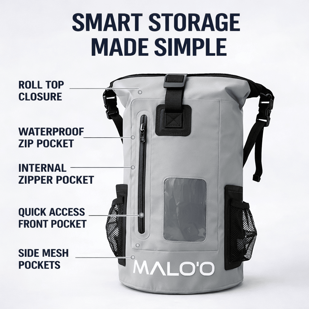 Malo'o DryPack 30 Liter Waterproof Backpack