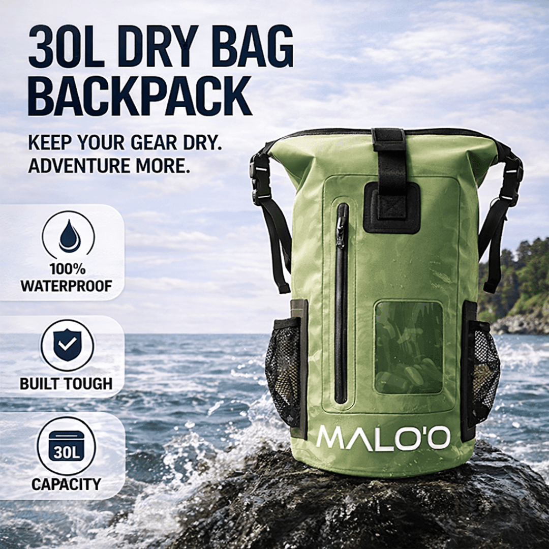 Malo'o DryPack 30 Liter Waterproof Backpack