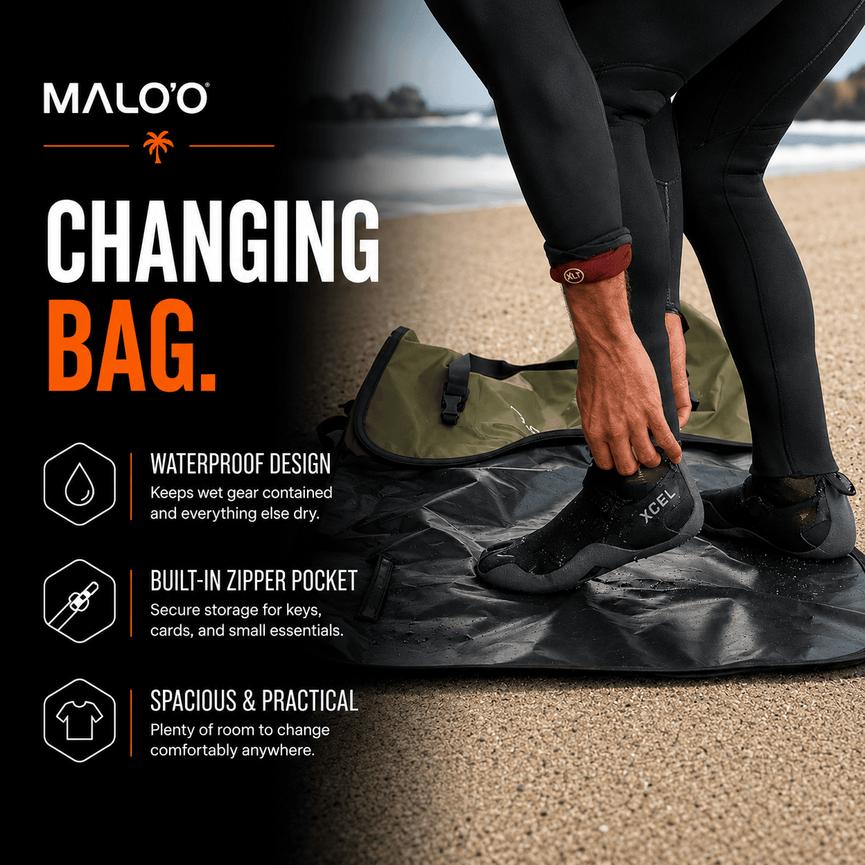 Malo'o Wetsuit Changing Bag