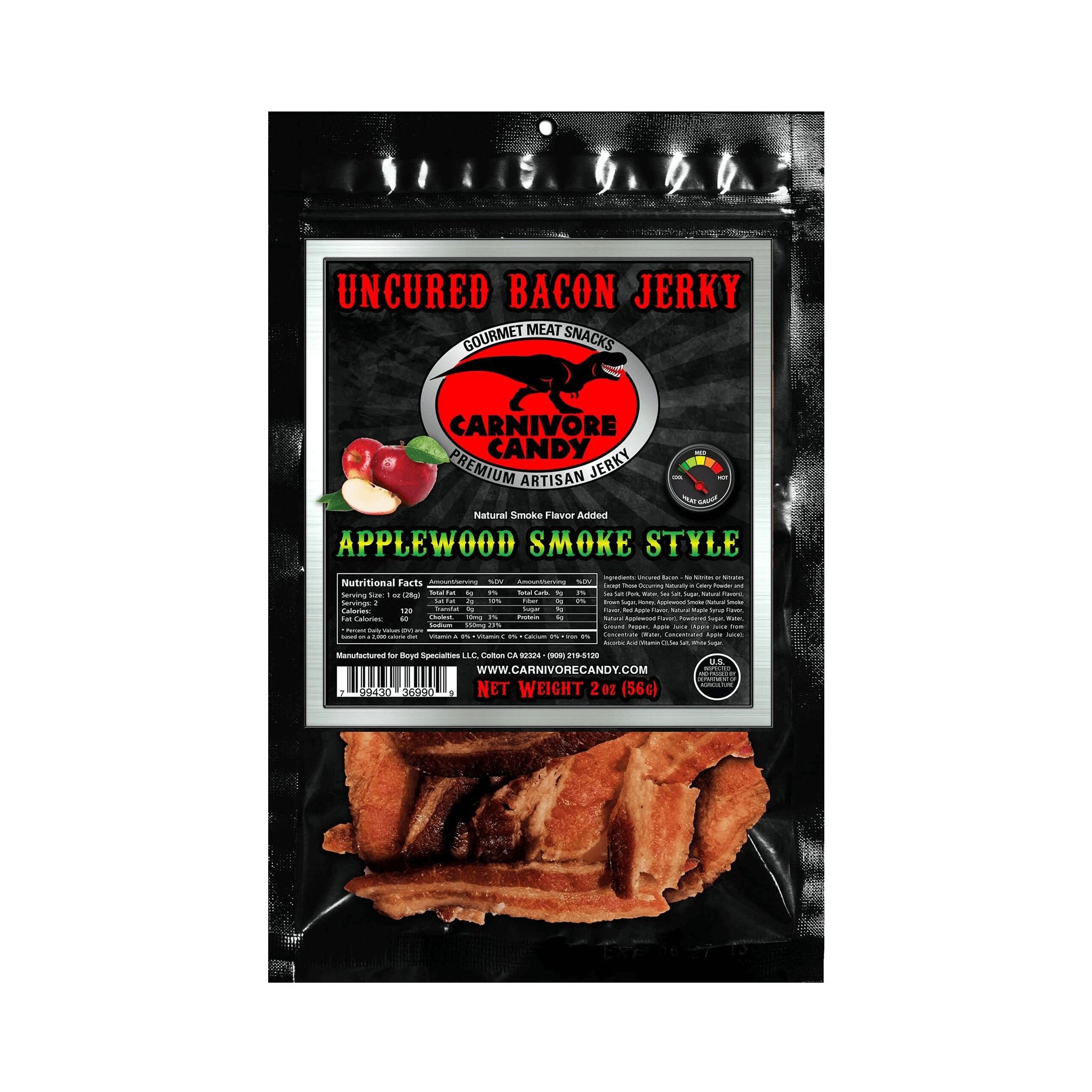 Manly Man Co. Applewood Smoke Style Bacon Jerky - Angler's Pro Tackle & Outdoors