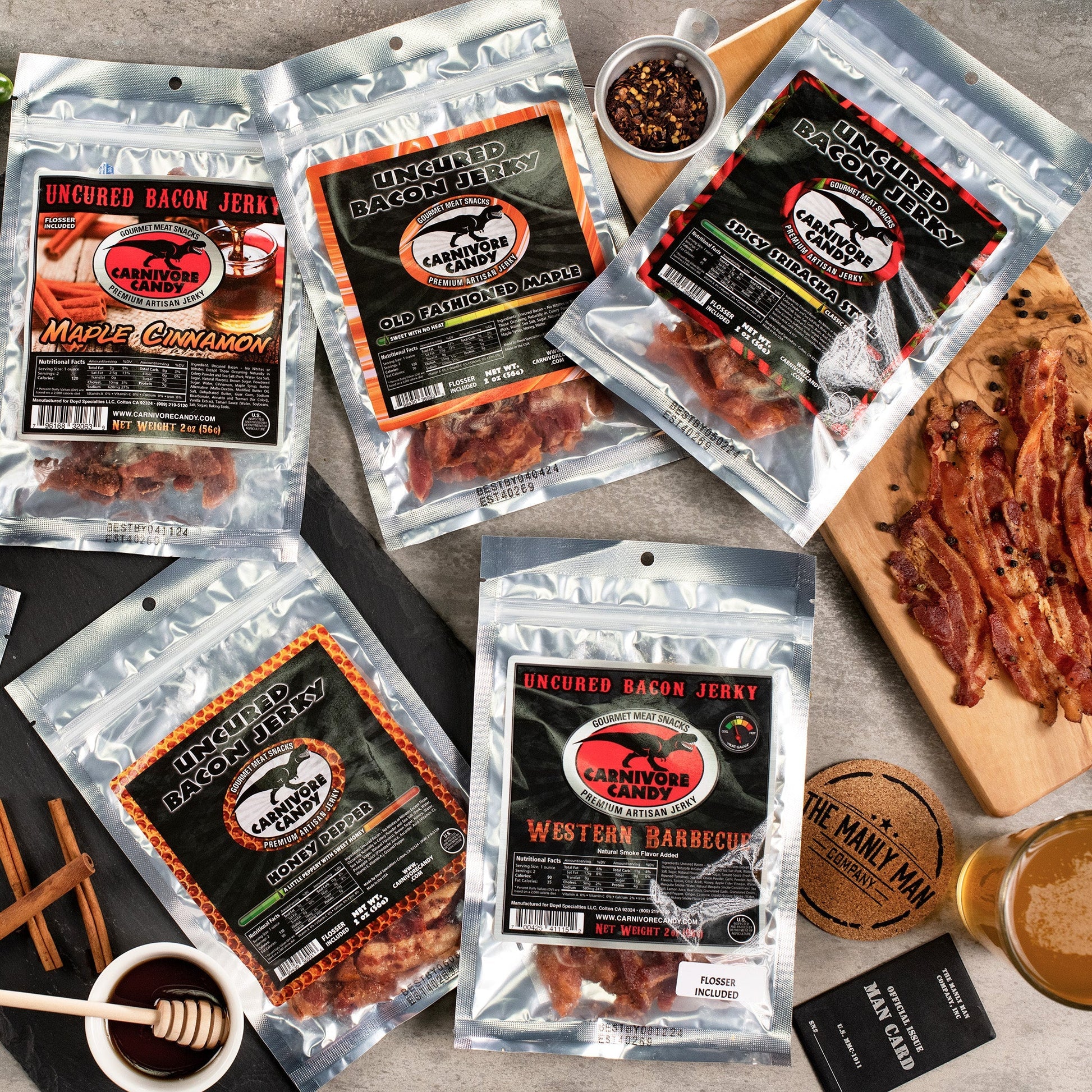 Manly Man Co. Bacon Jerky Gift Box - Angler's Pro Tackle & Outdoors