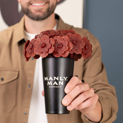 Manly Man Co. Beef Jerky Flower Bouquet - Black Steel Edition - Angler's Pro Tackle & Outdoors