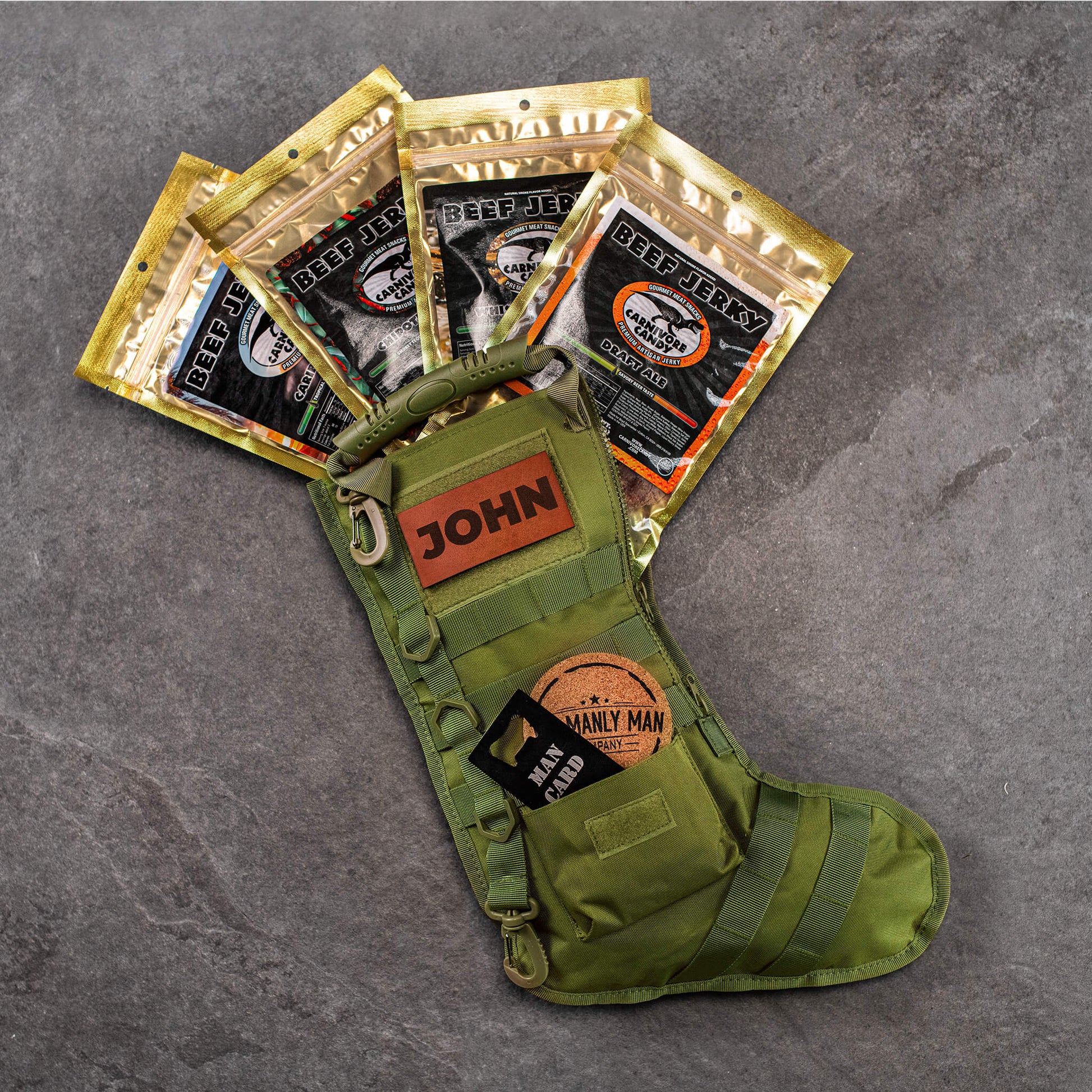 Manly Man Co. Booze Infused Jerky Tactical X - Mas Stocking Kit - Angler's Pro Tackle & Outdoors