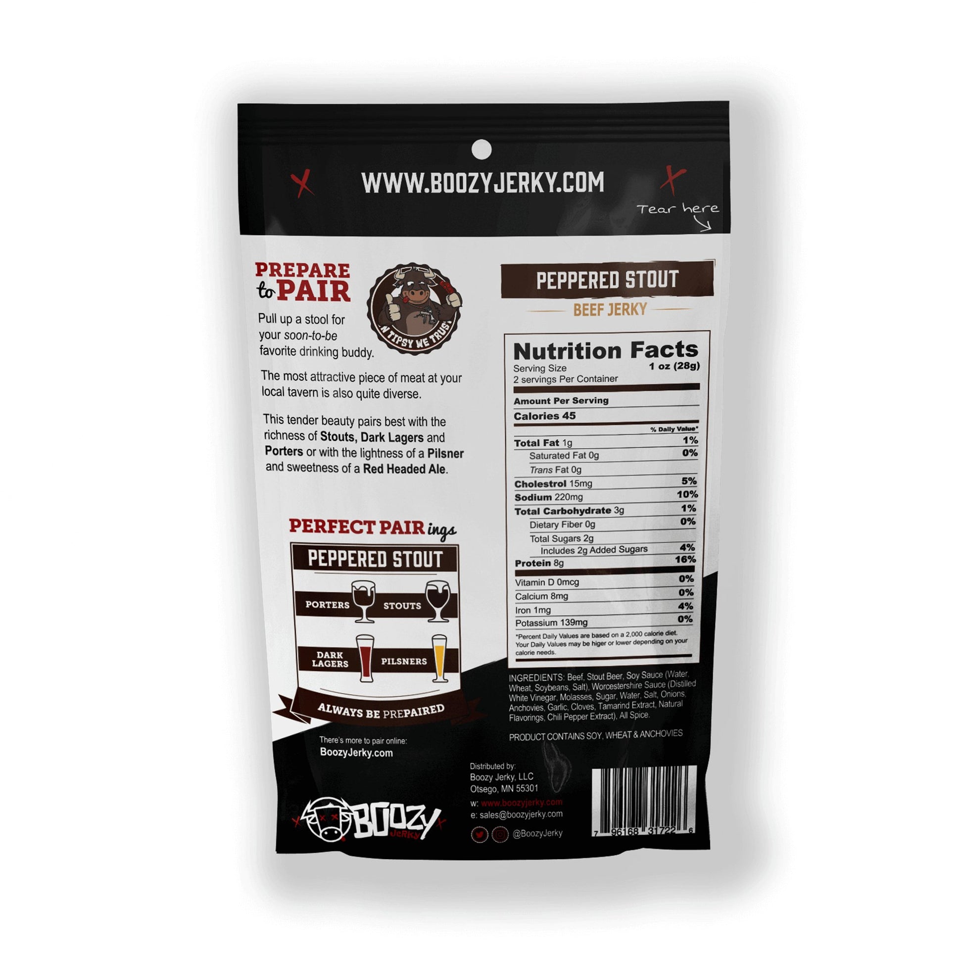 Manly Man Co. Peppered Stout Beef Jerky - Angler's Pro Tackle & Outdoors