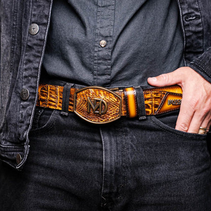 Marco Di Milano Montana Belt Mustard Brown - Angler's Pro Tackle & Outdoors