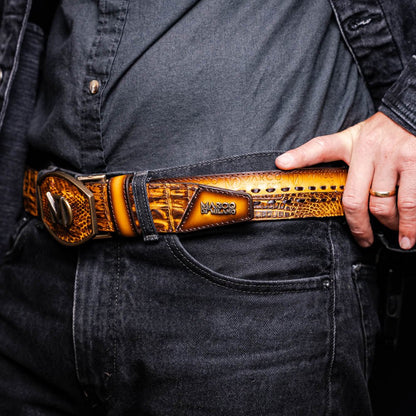 Marco Di Milano Montana Belt Mustard Brown - Angler's Pro Tackle & Outdoors