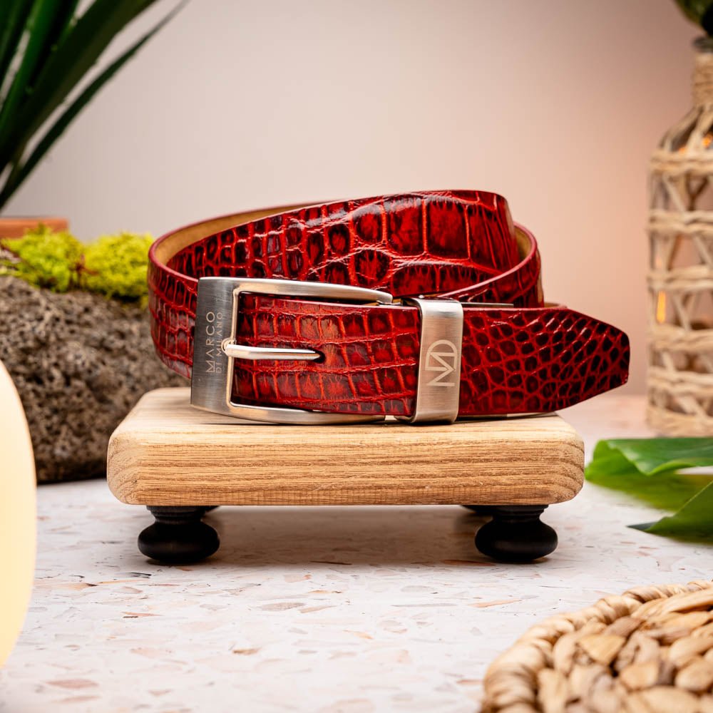 Marco Di Milano Riccardo Belt Antique Red - Angler's Pro Tackle & Outdoors