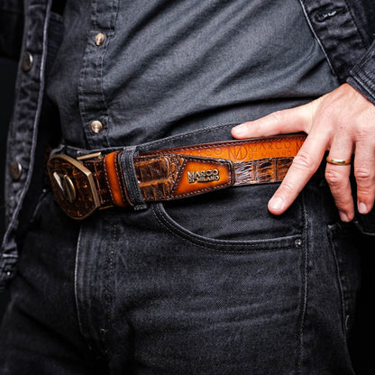 Marco Di Milano Texas Belt Aged Brown - Angler's Pro Tackle & Outdoors