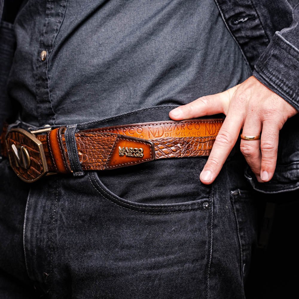 Marco Di Milano Texas Belt Aged Maple - Angler's Pro Tackle & Outdoors