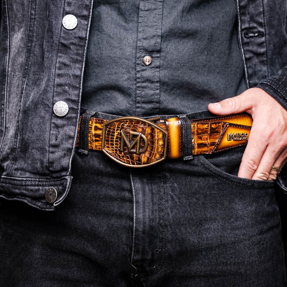 Marco Di Milano Texas Belt Mustard Brown - Angler's Pro Tackle & Outdoors