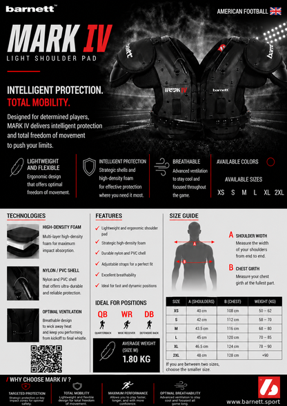 Barnett MARK IV Football shoulder pad pro