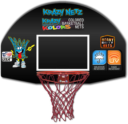Krazy Netz Heavy Duty Maroon Crimson Red Basketball Rim Net