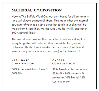 The Buffalo Wool Co. Pro Gear Boot Socks