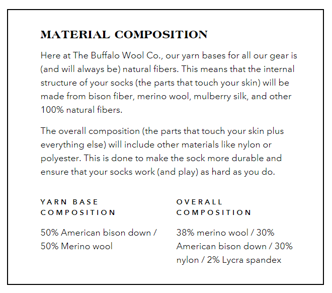 The Buffalo Wool Co. Trekker - Advantage Gear Boot Socks