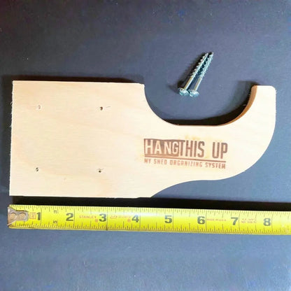 HangThis Up - Miscellaneous Organizer Hook, Storage shed, Yard Shed Organization System, Yard Tool Rack