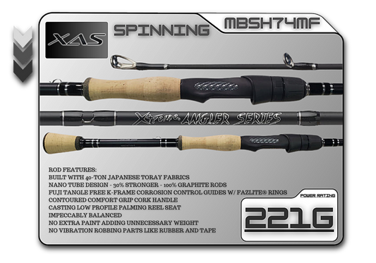 Fish Xtreme Rods MBSH74MF 7'4" Medium Fast **CORK**