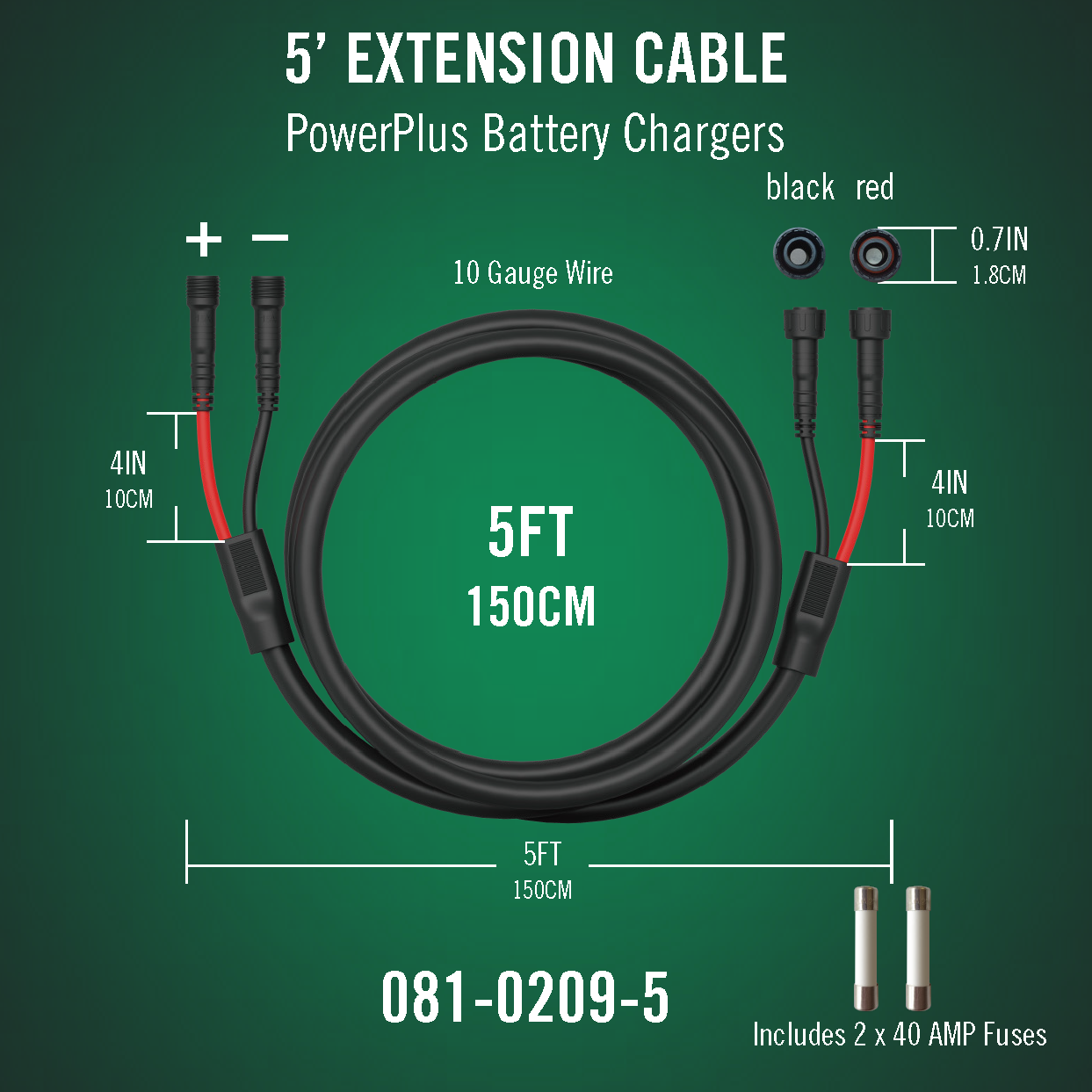 Battery Tender® 5 Ft  Extension Cord for PowerPlus Battery Chargers