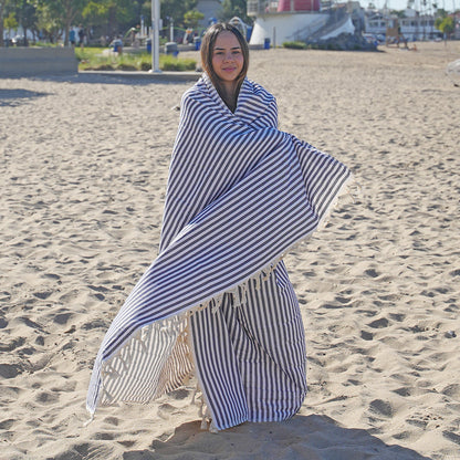 NIXY Mediterranean - Oversized Turkish Beach Towel Blanket