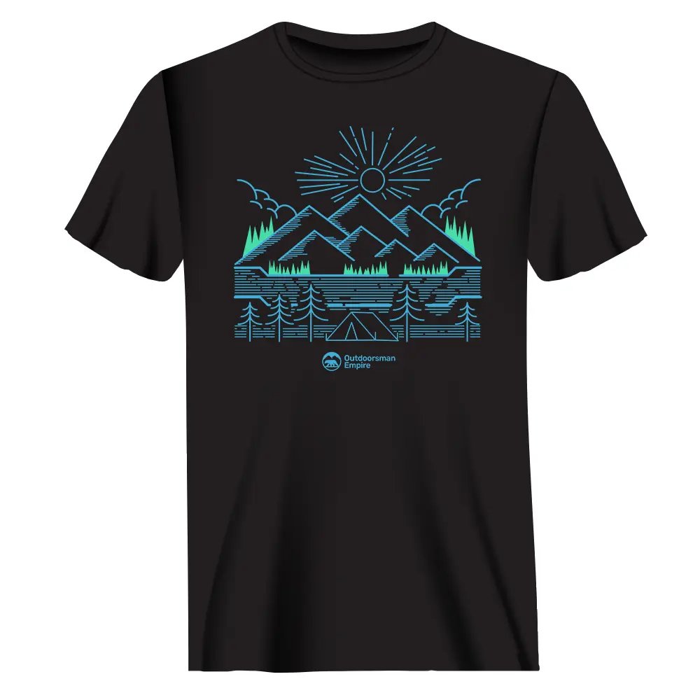 Outdoorzees Camping Lines Man T-Shirt
