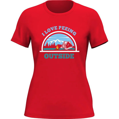 Outdoorzees I Love Peeing Outside T-Shirt for Women