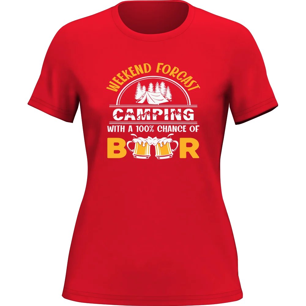Outdoorzees Weekend Forecast T-Shirt for Women
