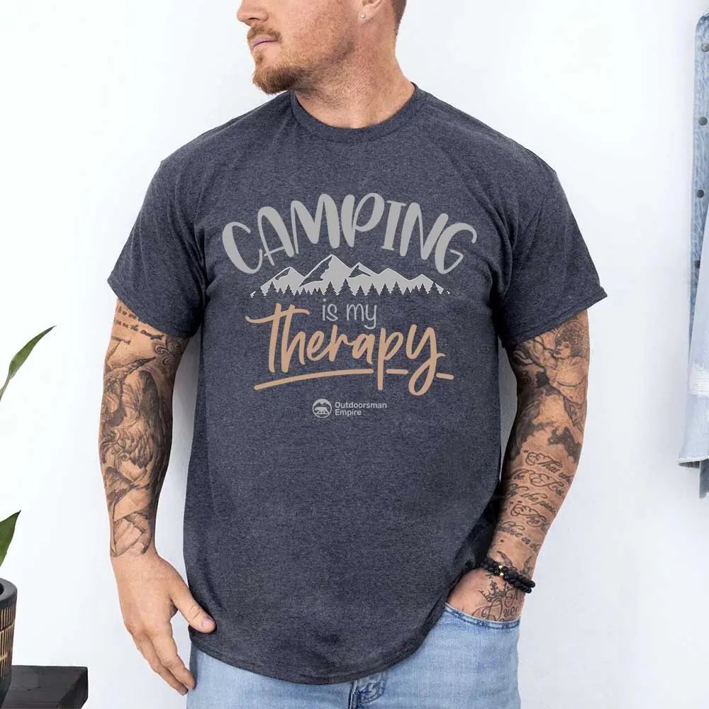 Outdoorzees Camping Is My Therapy Man T-Shirt