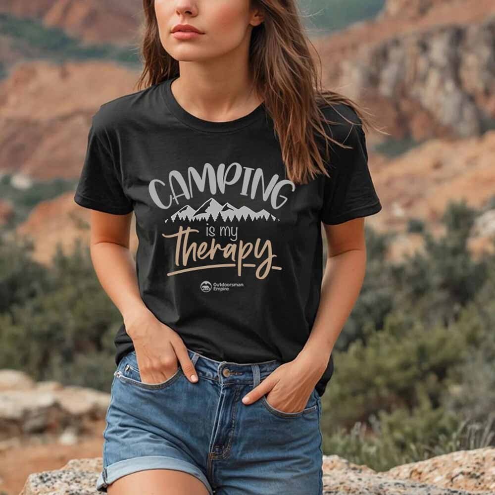 Outdoorzees Camping Is My Therapy Unisex T-Shirt
